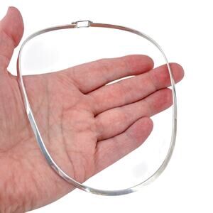 Tiger Lily Open Collar Necklace | Vintage Sterling Silver 925 | 16.5"